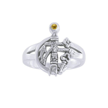 Gemstone Cimaruta Witch Ring TRI1580 - Jewelry